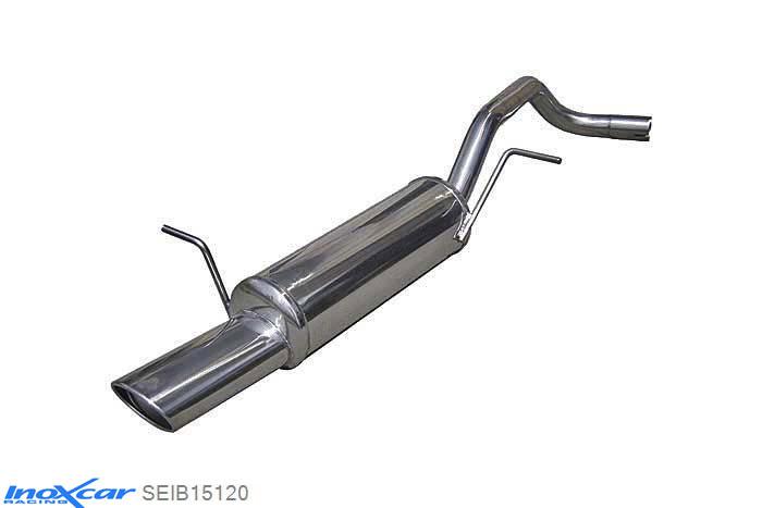 IX SEIB15120, Seat Ibiza IV (6L) 1.9 TDI (90PK-110PK) / SDI 2002-2006, Inoxcar Rear silencer 1X120X80mm Stainless steel