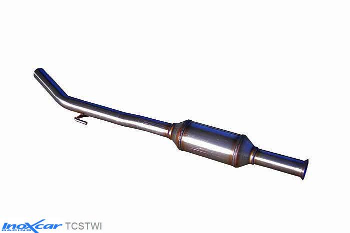 IX TCSTWI, Renault Twingo II (N) RS SPORT 1.6 16V (133PK) 2009- Diameter 50mm, Inoxcar Central pipe with silencer Stainless steel, With E.E.C. homologation