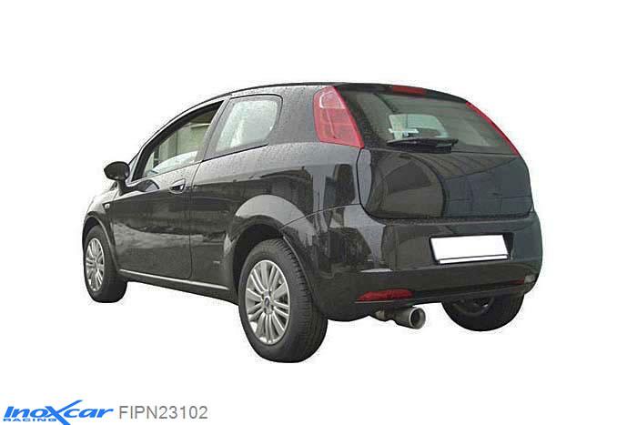 IX FIPN23102, Fiat Grande Punto (199) 1.9 16V MJET (120PK) 2005- Diameter 50mm, Inoxcar Rear silencer 1X102mm Stainless steel, With E.E.C. homologation
