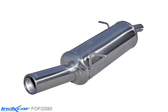 IX FOFI2080, Ford Fiesta VI (JA8) 1.4 16V (96PK) 2008- Diameter 42mm, Inoxcar Rear silencer 1X80mm Stainless steel, With E.E.C. homologation