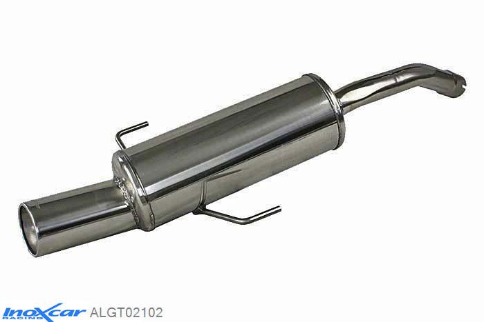 IX ALGT02102, Alfa Romeo GT (937) 2.0 JTS (165PK) 2004-, Inoxcar Rear silencer 1X102mm Stainless steel, With E.E.C. homologation