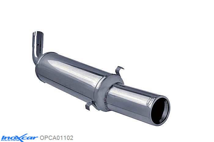 IX OPCA01102, Opel Calibra 2.0 8V (116PK) 1991-1993, Inoxcar Rear silencer 1X102mm Stainless steel, With E.E.C. homologation