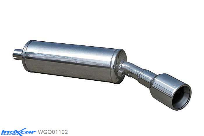 IX WGO01102, VW Golf I 1.6 GTI (110PK) -1984, Inoxcar Rear silencer 1X102mm Stainless steel, With E.E.C. homologation