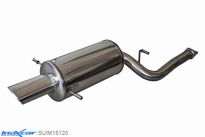 IX SUIM15120, Subaru Impreza (GD/GG) 2.5 WRX TURBO (230PK) 2006-, Inoxcar Rear silencer 1X120X80mm Stainless steel, With E.E.C. homologation