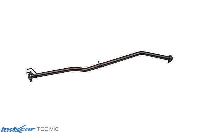 IX TCCIVIC, Honda Civic VII (EP/EU/EM/EM2) TYPE-R 2.0 (200PK) 2001-2005, Inoxcar Direct central pipe Stainless steel, Without E.E.C. homologation