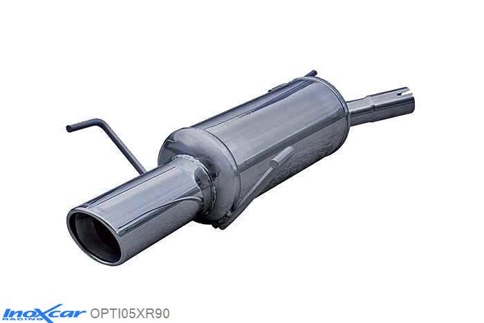 IX OPTI05XR90, Opel Tigra II 1.3 CDTi (70PK) 2005- Diameter 45mm, Inoxcar Rear silencer 1X90 X-RACE Stainless steel, Without E.E.C. homologation