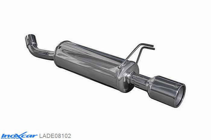 IX LADE08102, Lancia Delta (836) HPE / HF 2.0 TURBO 16V 1993-, Inoxcar Rear silencer 1X102mm Stainless steel, Without E.E.C. homologation