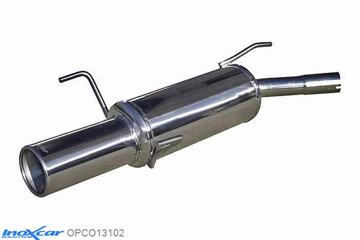 IX OPCO13102, Opel Corsa C 1.3 16V CDTi (70PK) 2003-2006 Diameter 45mm, Inoxcar Rear silencer 1X102mm Stainless steel, With E.E.C. homologation