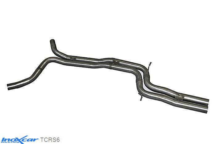 IX TCRS6, Audi A6 (C7) RS6 4.0T (560PK) 2013-, Inoxcar Direct central pipe Stainless steel, Without E.E.C. homologation