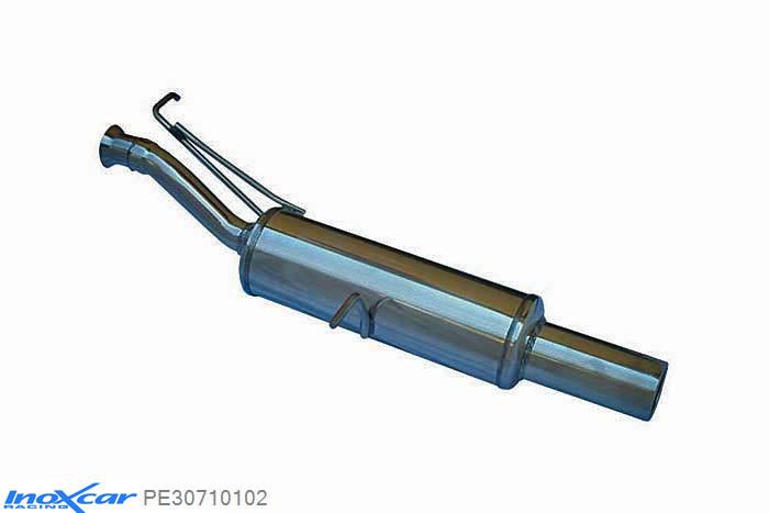 IX PE30710102, Peugeot 307 SW 1.6 HDI (109PK) 2002-, Inoxcar Rear silencer 1X102mm Stainless steel, With E.E.C. homologation