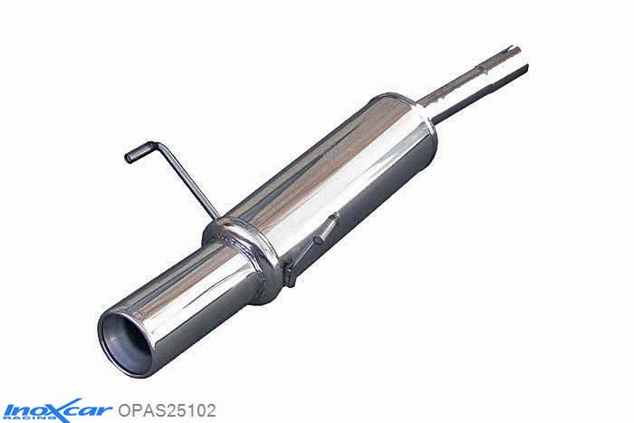 IX OPAS25102, Opel Astra H 1.9 CDTi (120PK) 2005-, Inoxcar Rear silencer 1X102mm Stainless steel, With E.E.C. homologation