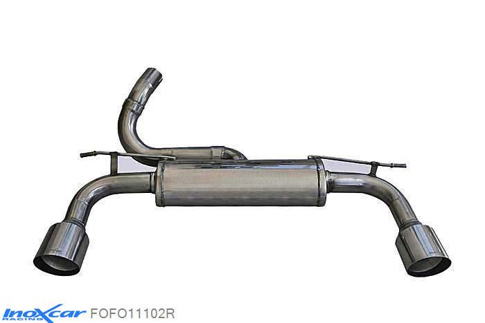IX FOFO11102R, Ford Focus II (DA3) 2.5T RS (350PK) Limited Edition 2010-11, Diameter 60mm, Inoxcar Rear silencer 1X102mm RACING Left and Right Stainless steel, Without E.E.C. homologation