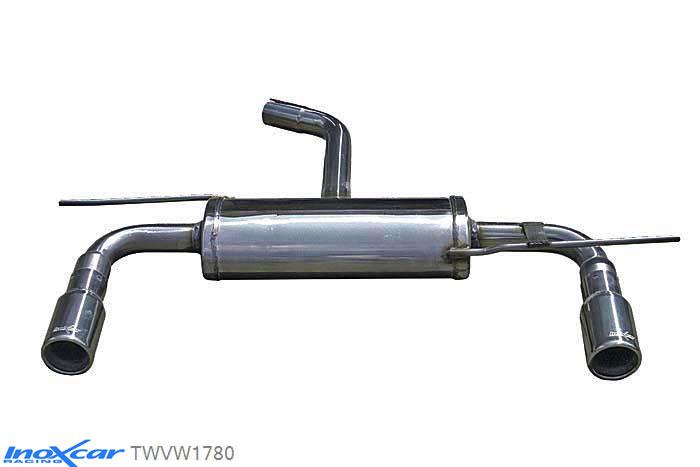 IX TWVW1780, VW Golf V 2.0 TDI (140PK) 2004- Diameter 55mm, Inoxcar Rear Rear silencerencer left / right 1X80mm Stainless steel, With E.E.C. homologation