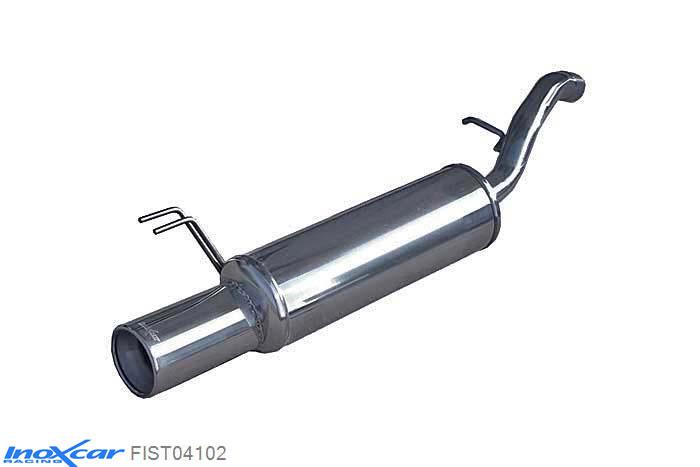 IX FIST04102, Fiat Stilo (192) 2.4 20V ABARTH (170PK) 2003-2006 Diameter 52mm, Inoxcar Rear silencer 1X102mm Stainless steel, With E.E.C. homologation