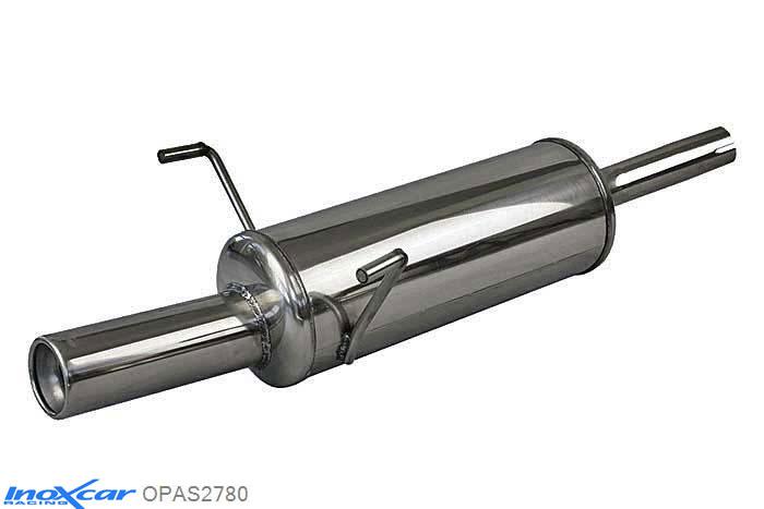 IX OPAS2780, Opel Astra H 1.6 16V (115PK) 2005-, Inoxcar Rear silencer 1X80mm Stainless steel, With E.E.C. homologation