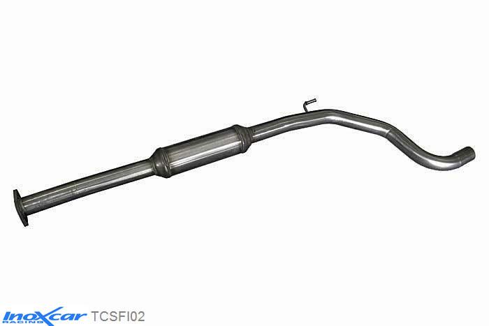 IX TCSFI02, Abarth Grande Punto 1.4 T-JET (155PK) 2007- Diameter 60mm, Inoxcar Central pipe with silencer Stainless steel, With E.E.C. homologation