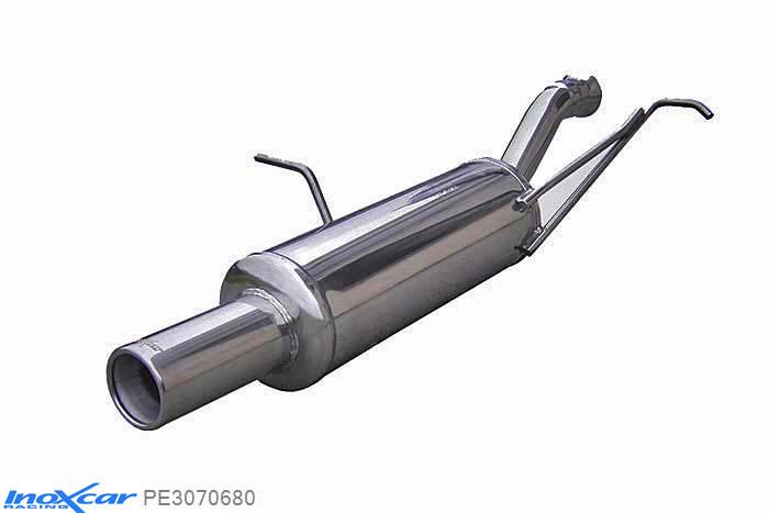 IX PE3070680, Peugeot 307 2.0 16V HDI (136PK) 2002-, Inoxcar Rear silencer 1X80mm Stainless steel, With E.E.C. homologation