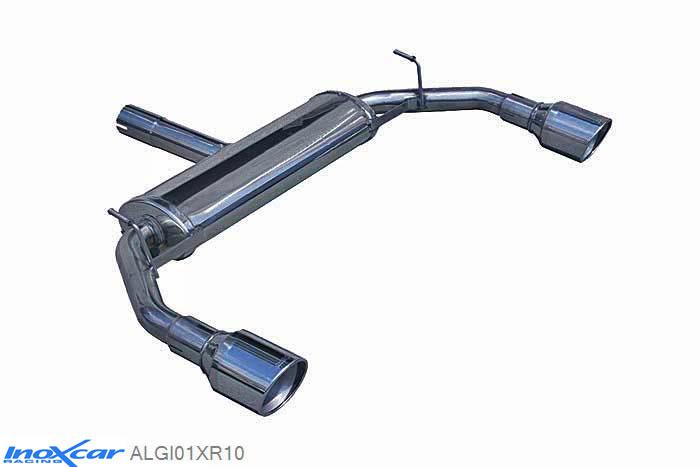 IX ALGI01XR10, Alfa Romeo Giulietta (940) 1750 Tbi (235PK) 2010-  Diameter 60mm, Quadrifoglio Verde, Inoxcar Rear silencer 1X100 X-RACE Left and Right Stainless steel, With E.E.C. homologation