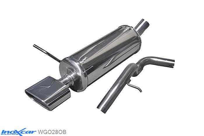 IX WGO28OB, VW Golf IV 1.9 TDI (115PK) 1998-2002 Diameter 55mm, Inoxcar Rear silencer 1XFlat Oval Stainless steel, With E.E.C. homologation