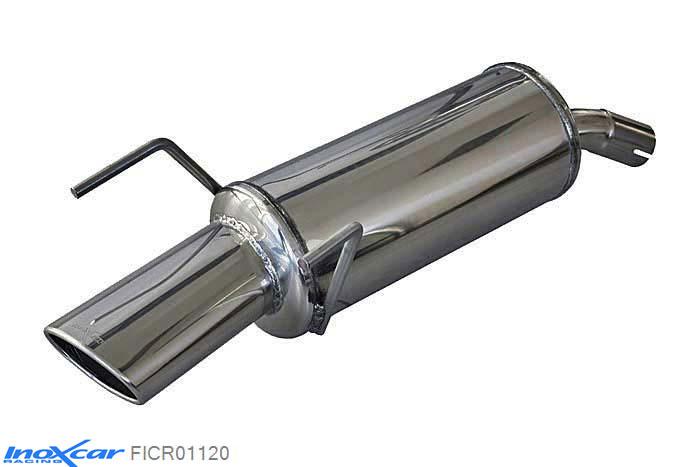 IX FICR01120, Fiat Croma (194) 2.2 MPi 16V (147PK) 2005-2007, Inoxcar Rear silencer 1X120X80mm Stainless steel, With E.E.C. homologation