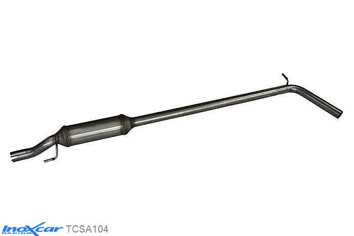 IX TCSA104, Audi A1 (8X) 1.4 TURBO (122PK) 2011-, Inoxcar Central pipe with silencer Stainless steel, Without E.E.C. homologation
