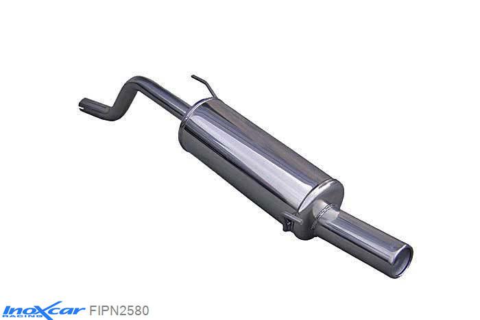 IX FIPN2580, Fiat Grande Punto (199) 1.2 (65PK) 2006- Diameter 40mm, Inoxcar Rear silencer 1X80mm Stainless steel, With E.E.C. homologation