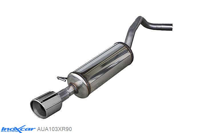 IX AUA103XR90, Audi A1 (8X) 1.6 TDI (90PK), Inoxcar Rear silencer 1X90 X-RACE Stainless steel, With E.E.C. homologation
