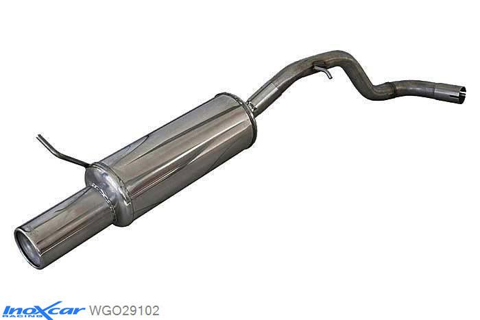 IX WGO29102, VW Golf IV 1.9 TDI (130PK) 2001-2004 Diameter 55mm, Inoxcar Rear silencer 1X102mm Stainless steel, With E.E.C. homologation