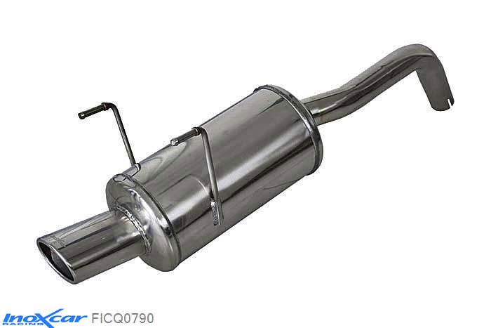 IX FICQ0790, Fiat 500 (312) 1.2 (69PK) 2007- Diameter 40mm, Inoxcar Rear silencer 1X90X70mm Stainless steel, With E.E.C. homologation