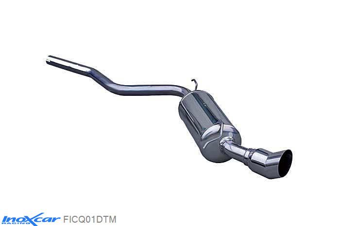 IX FICQ01DTM, Fiat Cinquecento (170) 0.9 (40PK) / 1.1 SPORTING (54PK) 1994-, Inoxcar Rear silencer 1XDTM Stainless steel, With E.E.C. homologation
