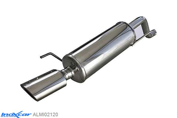 IX ALMI02120, Alfa Romeo Mito (955) 1.4 TB (120PK) 2009- Diameter 50mm, Inoxcar Rear silencer 1X120X80mm Stainless steel, With E.E.C. homologation