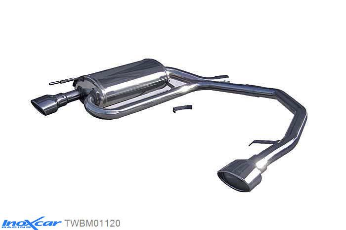 IX TWBM01120, BMW 3 serie (E46) 320D (150PK) 1999- Diameter 60mm, Inoxcar Rear Rear silencerencer left / right 1X120X80mm Stainless steel, Without E.E.C. homologation