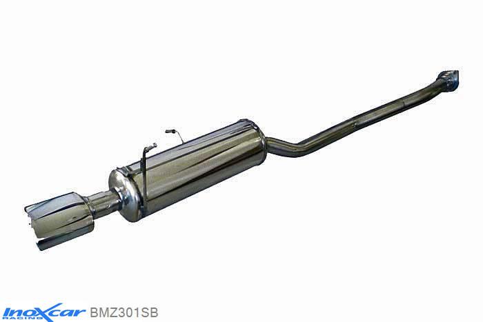 IX BMZ301SB, BMW Z3 (E36) 1.9 (140PK) 1995-1999, Inoxcar Rear silencer 1X120X80mm OBLIQUO Stainless steel