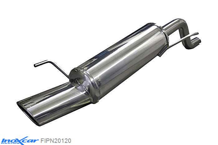 IX FIPN20120, Fiat Grande Punto (199) 1.3 MJET (75PK) 2005- Diameter 45mm, Inoxcar Rear silencer 1X120X80mm Stainless steel, With E.E.C. homologation