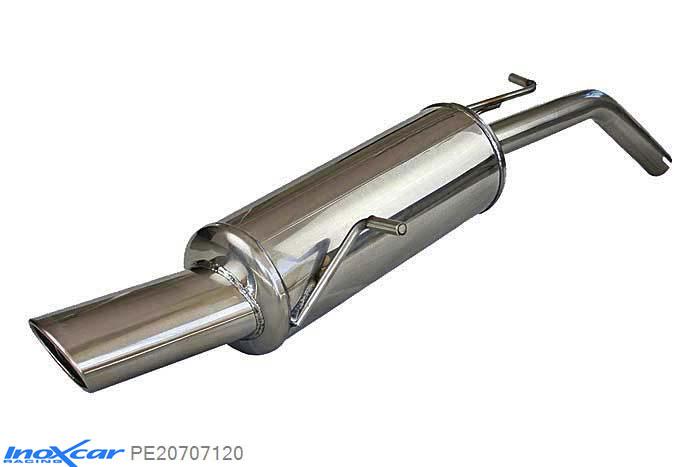 IX PE20707120, Peugeot 207 1.4 XS (95PK) 16V, 2008, Inoxcar Rear silencer 1X120X80mm Stainless steel, V