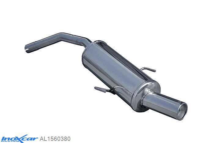 IX AL1560380, Alfa Romeo 156 2.0 TS (150PK) 1997- Diameter 50mm, Inoxcar Rear silencer 1X80mm Stainless steel, With E.E.C. homologation