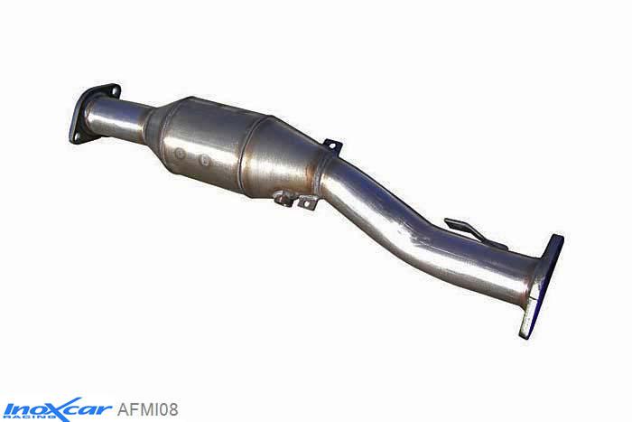 IX AFMI08, Mitsubishi Lancer EVO X EVO X 2.0 TURBO (295PK) 2009-, Inoxcar Catalyst replacement pipe with metal cat Stainless steel, Without E.E.C. homologation