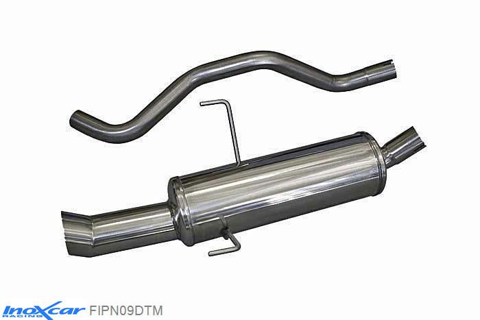 IX FIPN09DTM, Fiat Punto II (188) 1.8 16V HGT (131PK) 1999-2003 Diameter 50mm, Inoxcar Rear silencer 1XDTM Stainless steel, With E.E.C. homologation