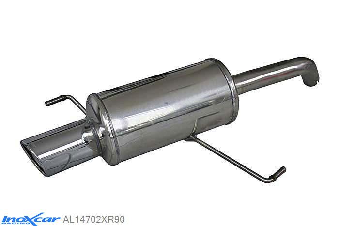 IX AL14702XR90, Alfa Romeo 147 2.0 TS (150PK) 2001- Diameter 50mm, Inoxcar Rear silencer 1X90 X-RACE Stainless steel, With E.E.C. homologation