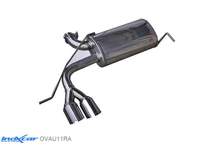IX OVAU11RA, Audi A1 (8X) S3 1.8 TURBO (210PK-225PK) 1999-2003 Diameter 60mm, Inoxcar Rear silencer 2X80mm RACING Stainless steel, "With E.E.C. homologation"""