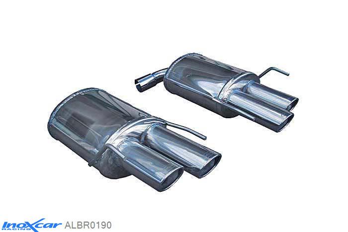 IX ALBR0190, Alfa Romeo Brera (939) 1750 Tdi (200PK) 2010-, Inoxcar Rear silencer 2X90X70mm Left and Right Stainless steel, Without E.E.C. homologation