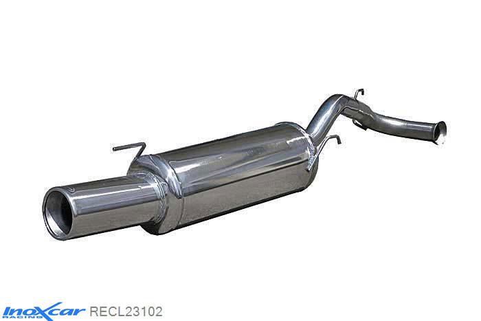 IX RECL23102, Renault Clio I (B/C57) 1.8 (93PK) -1998, Inoxcar Rear silencer 1X102mm Stainless steel, With E.E.C. homologation