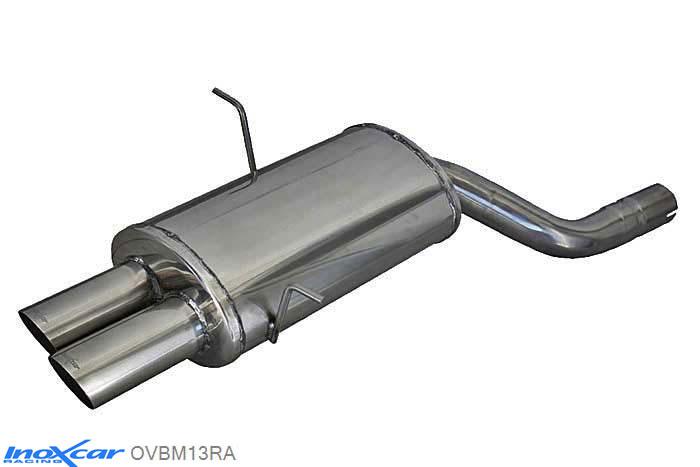 IX OVBM13RA, BMW 3 serie (E46) 323i-Ci-Xi (170PK) / 328 Ci (193PK) 1998-2000, Diameter 65mm, Inoxcar Rear silencer 2X76 RACING Stainless steel, With E.E.C. homologation