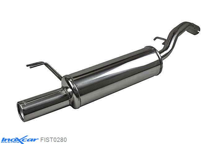 IX FIST0280, Fiat Stilo (192) 1.6 16V (103PK) 2001-2007 Diameter 52mm, Inoxcar Rear silencer 1X80mm Stainless steel, With E.E.C. homologation