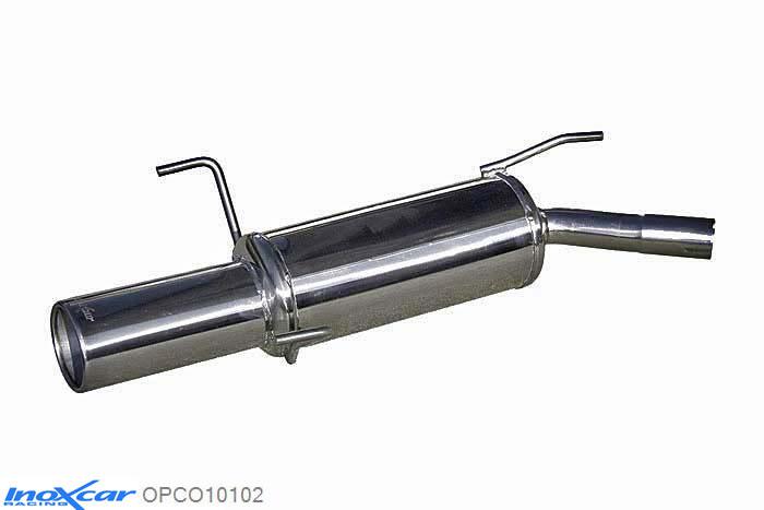 IX OPCO10102, Opel Corsa C 1.2 16V (75PK) 2000-2003 Diameter 45mm, Inoxcar Rear silencer 1X102mm Stainless steel, With E.E.C. homologation