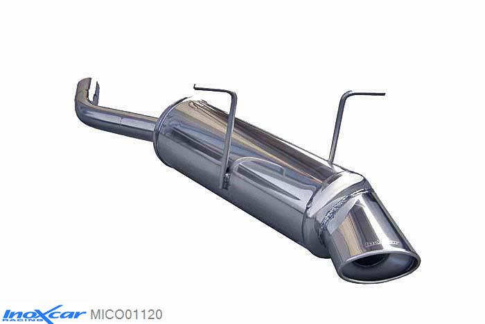 IX MICO01120, Mini Mini (R50/R53) 1.6 (90PK) 2001-2006, (Type R50), Inoxcar Rear silencer 1X120X80mm Stainless steel, With E.E.C. homologation
