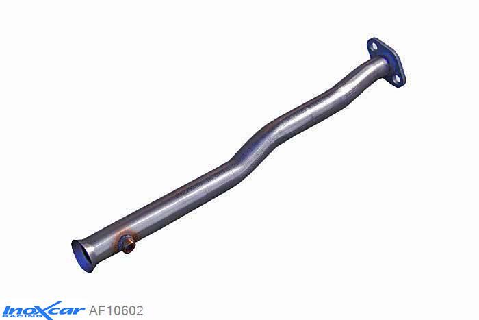 IX AF10602, Peugeot 106 1.6 16V RALLYE / GTI / 1.6 16V 1996-2003, Inoxcar Catalyst replacement pipe 2001-- Stainless steel, Without E.E.C. homologation