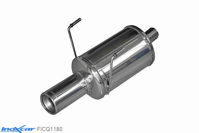 IX FICQ1180, Fiat 500 (312) Restyling 2013-  , 1.2 (69PK), Inoxcar Rear silencer 1X80mm Stainless steel, With E.E.C. homologation