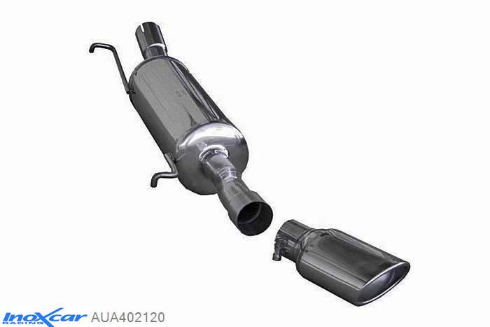 IX AUA402120, Audi A4 (B5) 1.8 (125PK) 1994-1999, Inoxcar Rear silencer 1X120X80mm Stainless steel, With E.E.C. homologation
