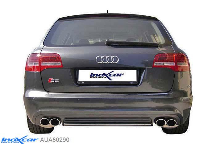 IX AUA60290, Audi A6 (C6) S6 AVANT 5.2 FSI (435PK) 2009-, Inoxcar Rear silencer 2X90X70mm Left and Right Stainless steel, Without E.E.C. homologation